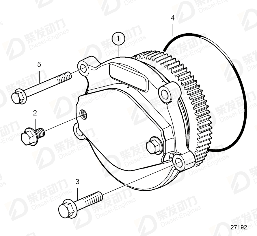 VOLVO Bearing housing 17428870 Drawing